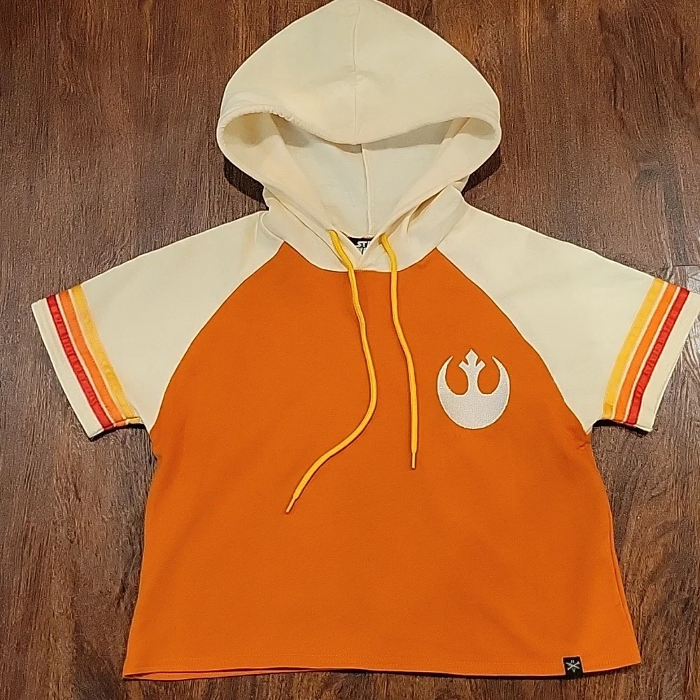 Star WarsRebel Alliance Cropped Short Sleeve Hoodie By Heroes And Villians - Picture 3 of 12